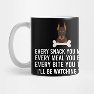 Every Meal You Bake Reflecting the Grace of Doberman Pinschers Mug